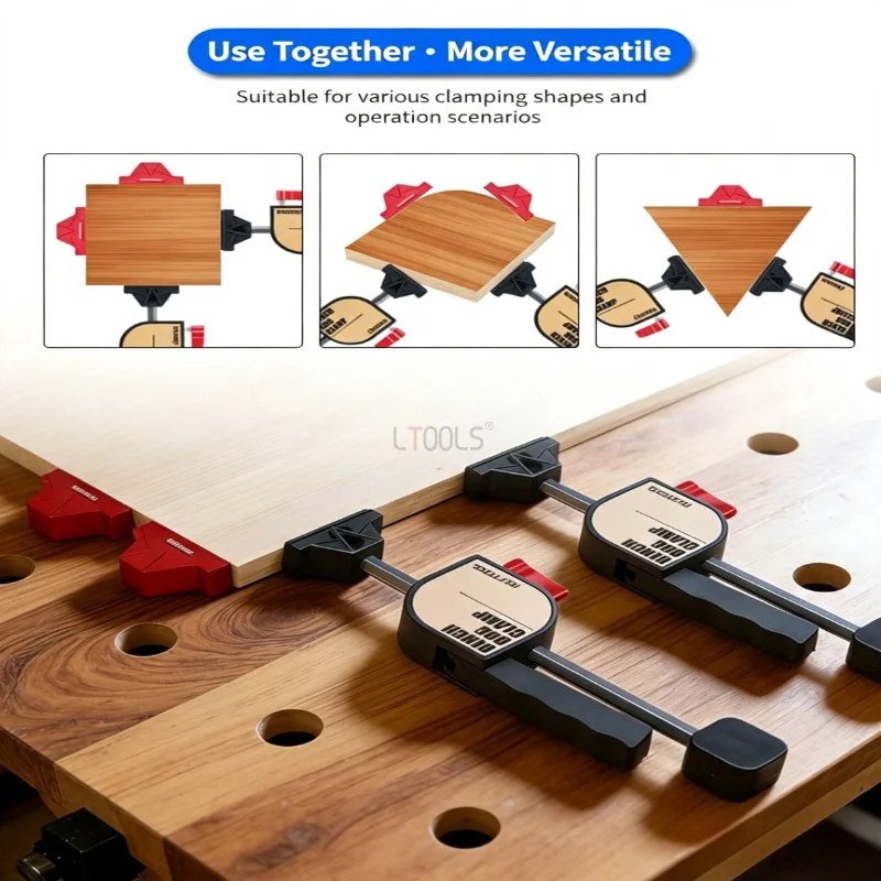 Woodworking Table Fast Clamping Kit Rapid Desktop Fixing Clamp Workbench Auxiliary Holding Fixture Handmade Woodwork Operation