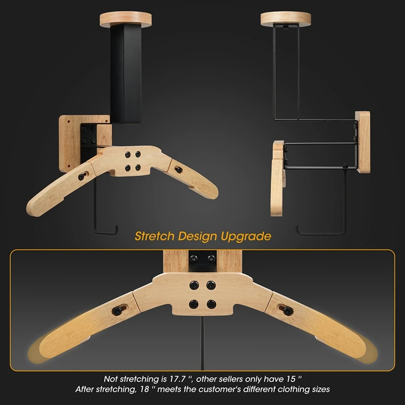 1 Uds. Soporte para casco de montaje en pared, soporte para casco de motocicleta, colgador de exhibición para casco de bicicleta de madera con ganchos