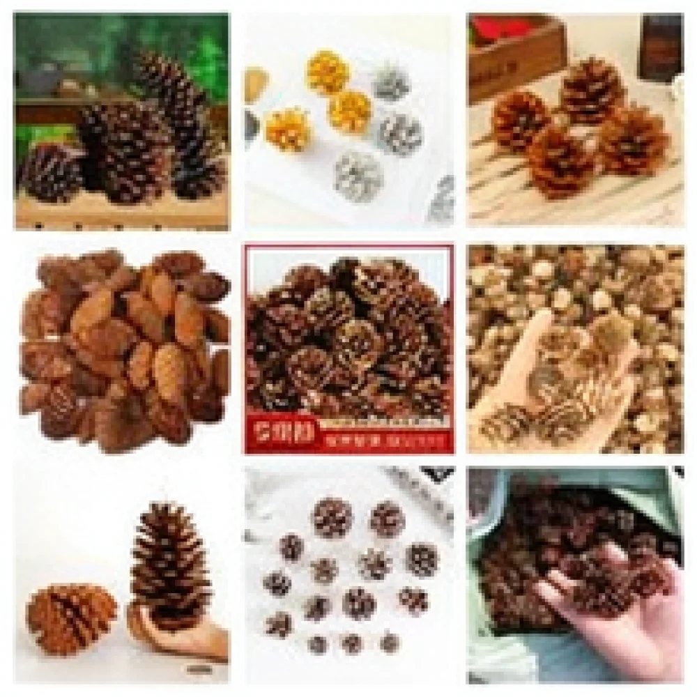 Seasonal Christmas Wreath Wheel Design Pinecone Spoon Accents Plaid Bowknot Holiday Wall Door Hanging Ornament
