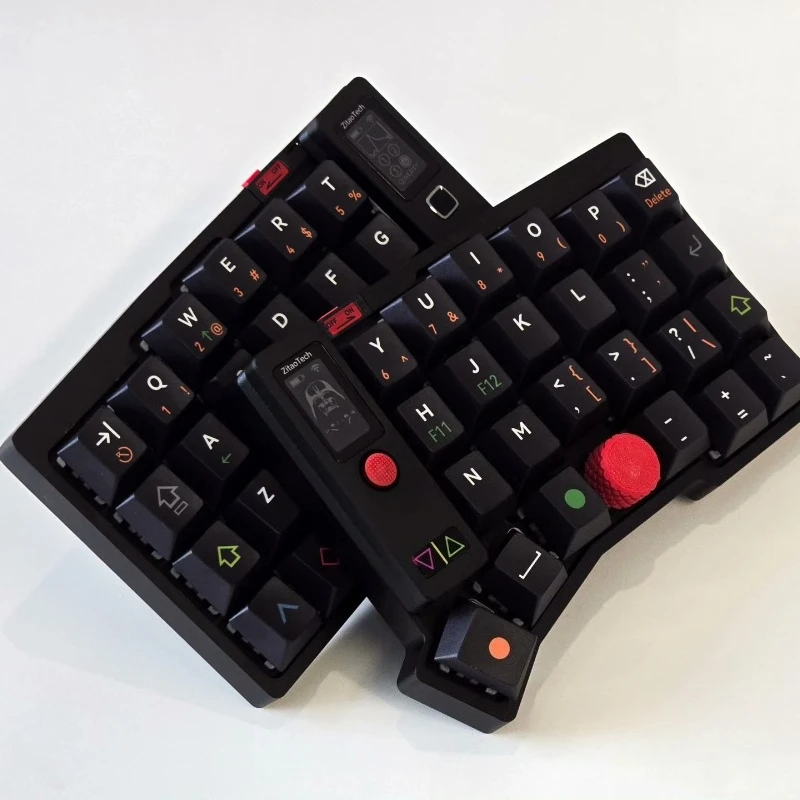 Hot sales Keypoint Split Keyboard Custom Dual Mouse Small Red Dot Touchpad Bluetooth USB Dual Mode ZMK Hot-swap MX Ergonomics - view 2