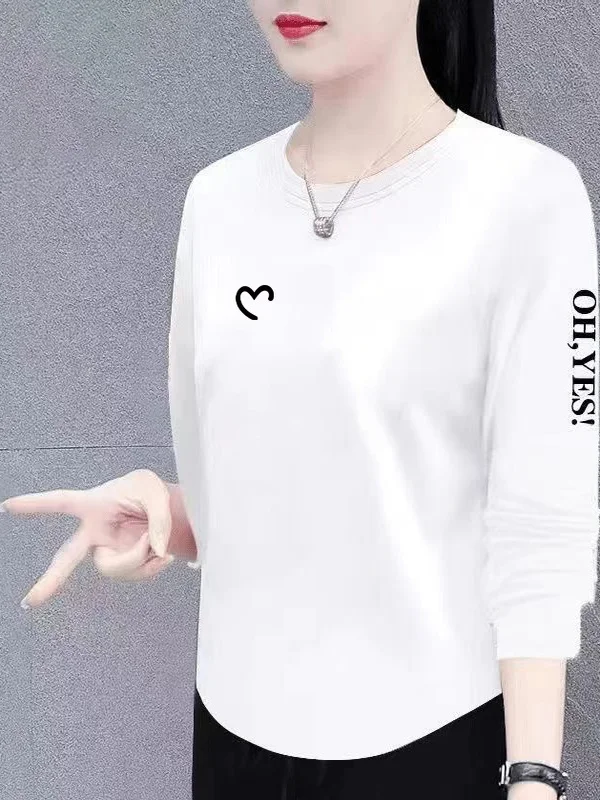 

Ladies plus Size Long Sleeve Loose Fit Mommy Clothes mid Older Women Style Casual Comfortable Breathable Polyester Fiber