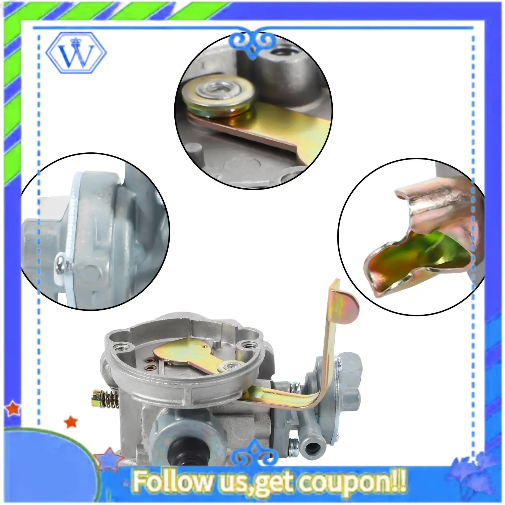 M46K-Carburetor For Robin NB411 CG411 BG411 EC04 49CC Brush Cutter Weedeater Trimmer 5416040000 Replacement