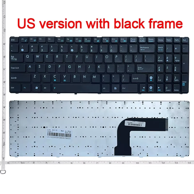 

US/UK/RU/SP/FR/AR/BR/TU Laptop Keyboard For ASUS N52 A52jc/J N53/C A53S X54 X61S F50S X55V/VD N73S N73J P53S X53S X75V B53 UL50