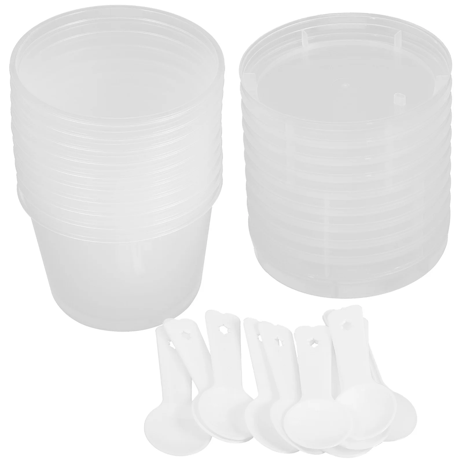 

1Set Pudding Cups with Lids Transparent Dessert Containers for Yogurt Ice Cream Jelly Takeout Food Storage Ideal for Fast Food