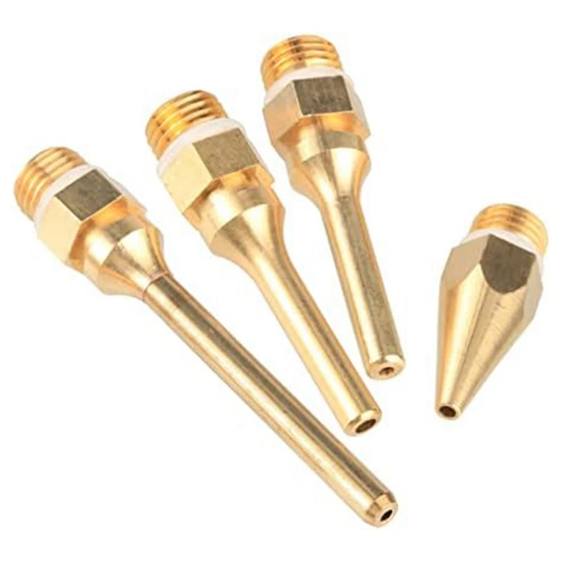 4Pcs Interchangeable Copper Glue Gunnozzle Set For Hot Melting Glue Guns Bore 2.0Mm 3.0Mm Durable Easy To Use