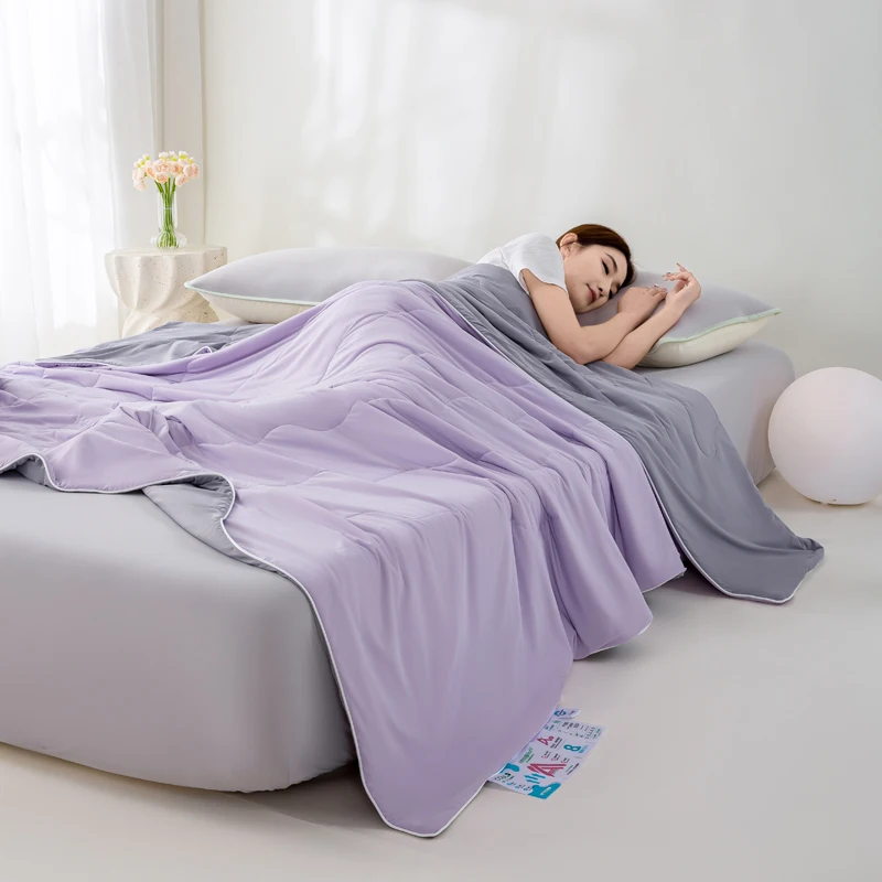 Luxury Hotel Summer Cooling Comforter Ice Silk Cooling Quilt Cool Feeling Bedding Air Conditioning Washable for Bed
