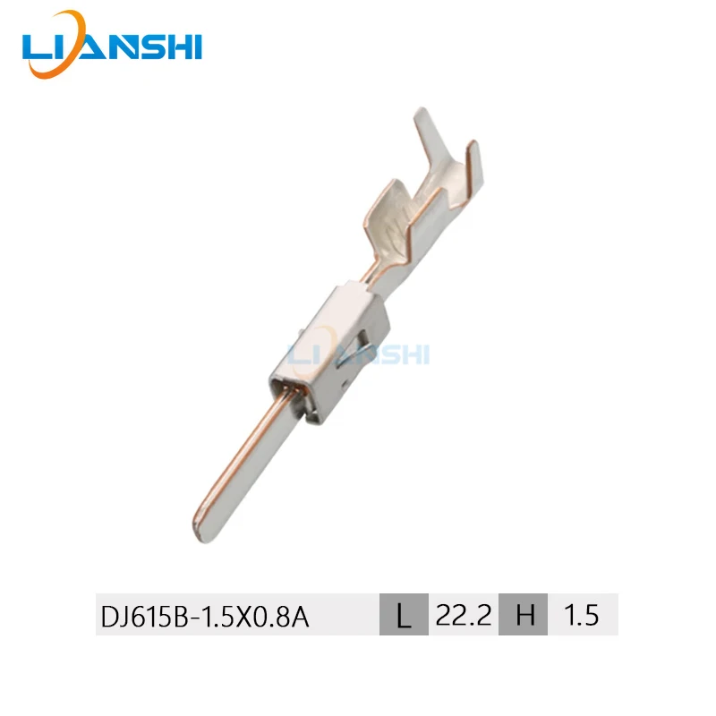 100pcs 969028-2 Automotive connector terminal small two-disc pin insert copper tinned DJ615B-1.5×0.8A