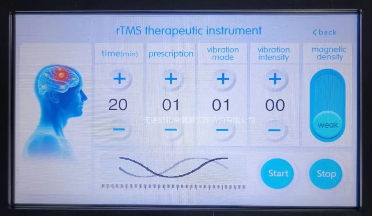 50mt English System Helmet Drug Addiction Stroke Alzheimer Polio Autism Depression Transcranial Magnetic Stimulator rTMS