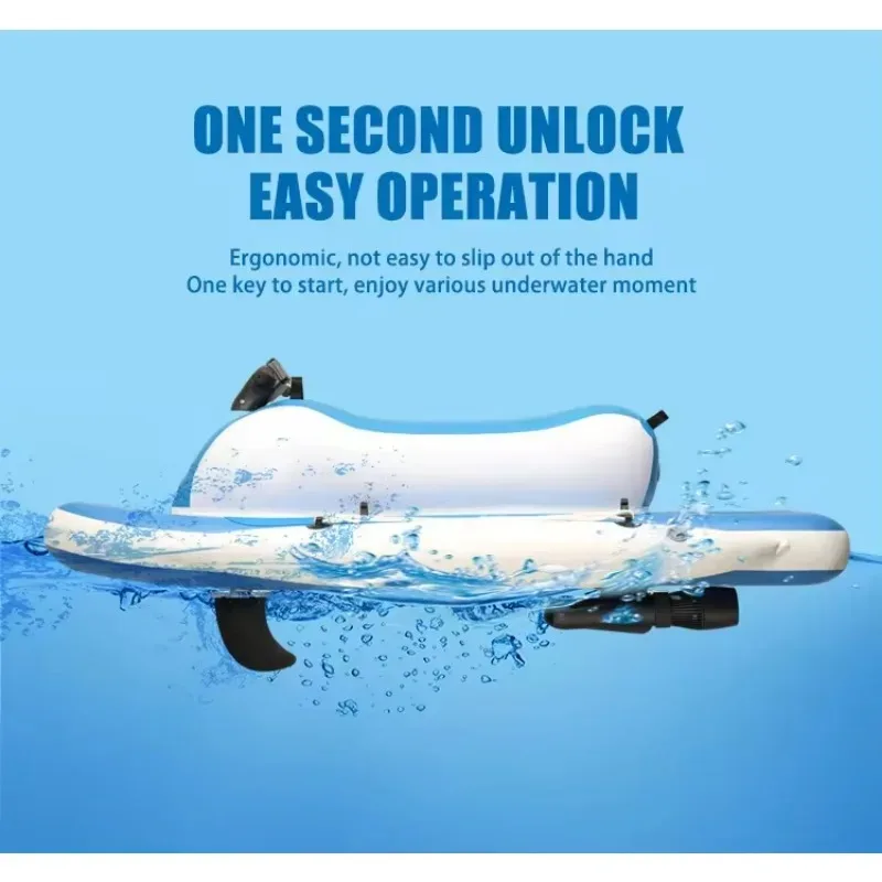 CAMORO Remote Control Electric Motorized Inflatable Jet Ski Boat Water Floating Motor Boat with Electric Underwater Scooter