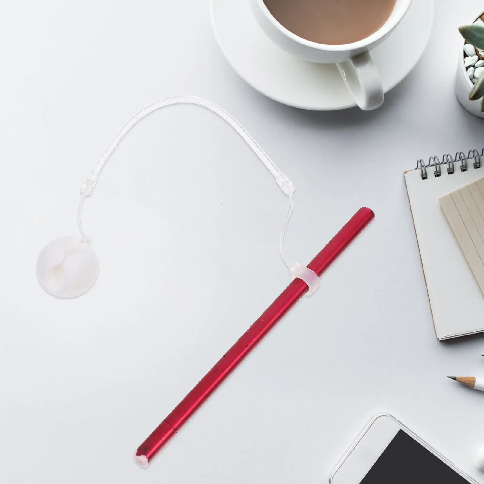 

2Pcs Secure Pen Holder Handwriting Chain Silicone Base Anti Theft Protective Fixed for Bank Reception Pen Chain