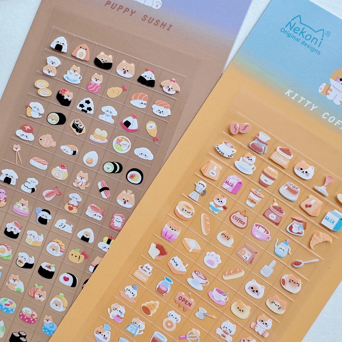 1 pc/4 pcs Nekoni Mini Balloon Candy Animals Stickers Scrapbooking Decor Stationery DIY Journaling Sticker School Office Gift