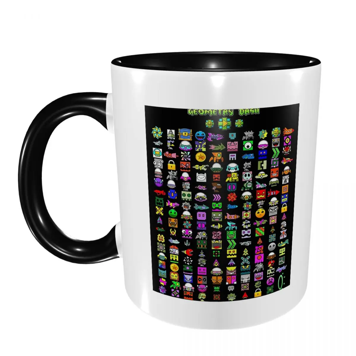 

Geometry Dash Mug Funny Ceramic Coffee Cups Tea Mugs Milk Cup Drinkware Gift for Woman Man