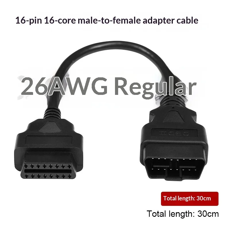 Car Detector OBD2 Extension Cable Car Computer X431 Cable Conversion Plug Male To Female Adapter Cable