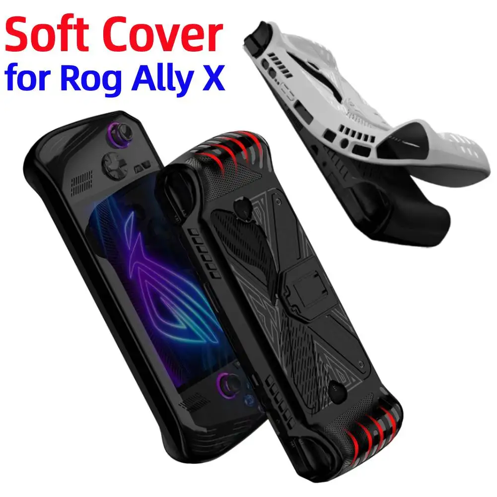 Shockproof Protective Case Handheld Game Console Shell Full Coverage Protective with Kickstand Back Cover for Asus ROG Ally X