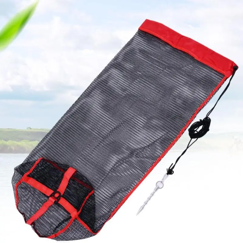 

^Collapsible Fishing Mesh Bag Thickening Live Fish Net W/Bundle Mouth For Fishing Net /Crayfish/Shrimp/Smelt/Eels Traps Fishing