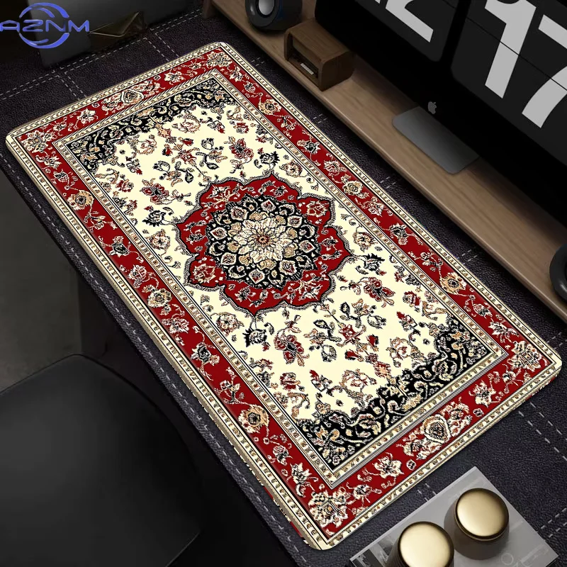 Persian HD Mousepad Large Big Office Carpet Cushion Gamer Desk Mat Computer Accessorie Table Speed Non-Slip Rubber Rug 900X400