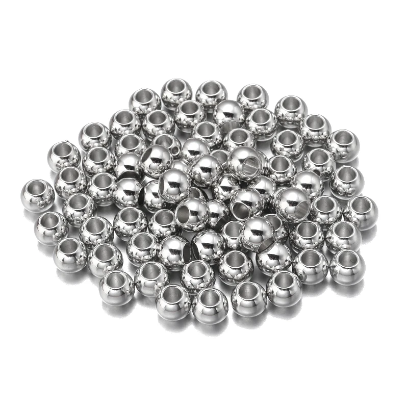 20-100 Stück/Lot Hochwertige Perlen mit großem Loch, CCB-Perlen, lose runde Spacer-Perlen für DIY-Schmuckherstellung, Zubehör, Charms, Großhandel – Detail 13