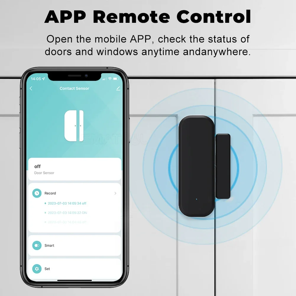 Sensor jendela TuyaWiFi/ZigBeeDoor rumah pintar, detektor tutup terbuka, aplikasi, Alarm jarak jauh bekerja dengan alexogle rumah