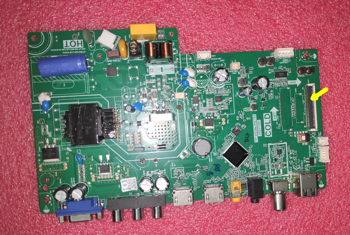 ¡Envío gratis! TP.V53W.PB785 3MSV53D0 placa base de TV tres en uno bien probada, tres interfaces