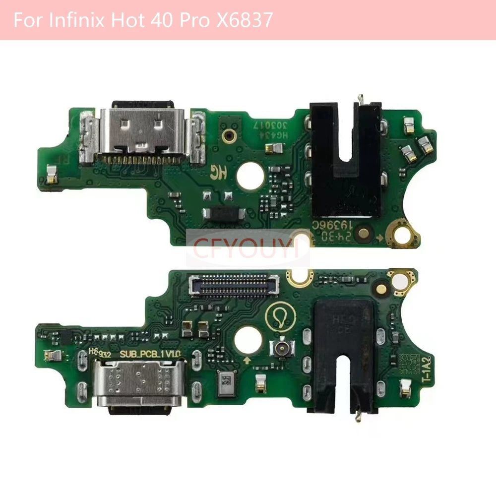 

For Infinix Hot 40 X6836 / Hot40 Pro X6837 USB Charging Board Dock Port Flex Cable Repair Part