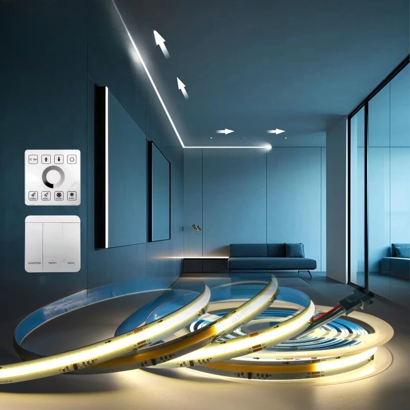 

Monochrome COB Smart Running Light Emitting Diode Bar Light Remote Control 360 Light Emitting Diode