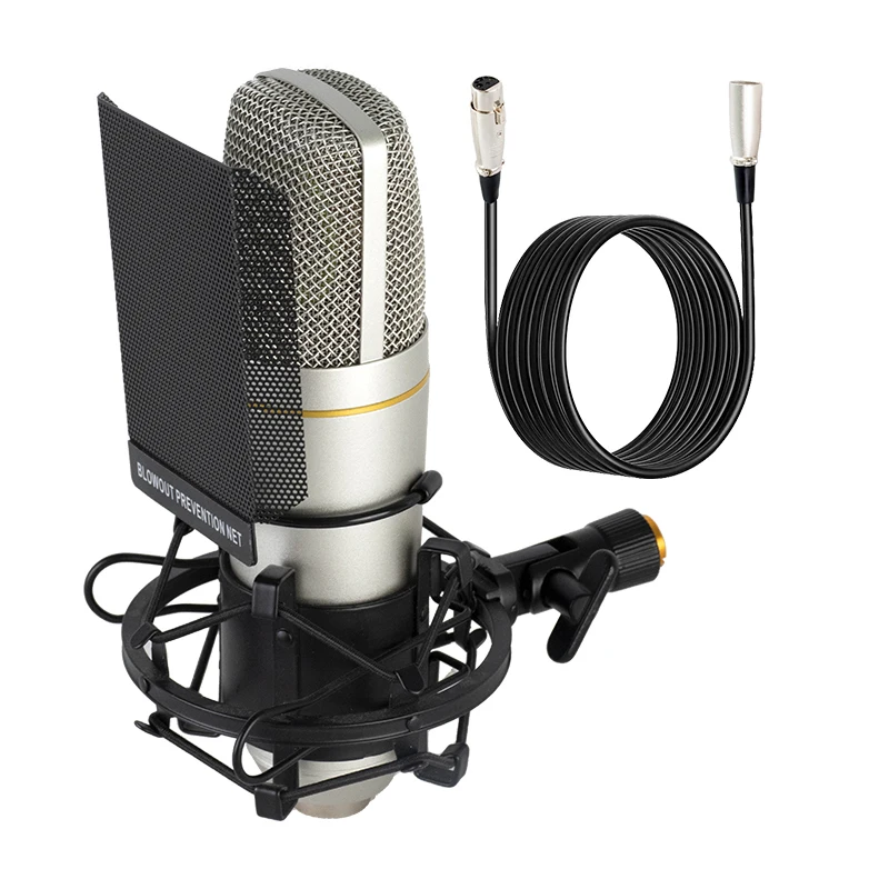 

ZX-89 Live Streaming XLR Mic Voice Recorder Podcast Professional Recording Studio Equipment Musical U89 Condenser Microphone