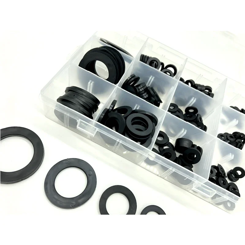 M3 M4 M5 M6 M8 M10 M12 M20 M15 M25 M32 Black Rubber Flat Washer Plain Spacer Insulation Gasket Insulating Ring