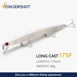 Wondershot A04 175mm 25g Long Cast Big Minnow Floating Fishing Lure Swimming Baits Wobbler Big Hard Lure Crankbaits Artificiais