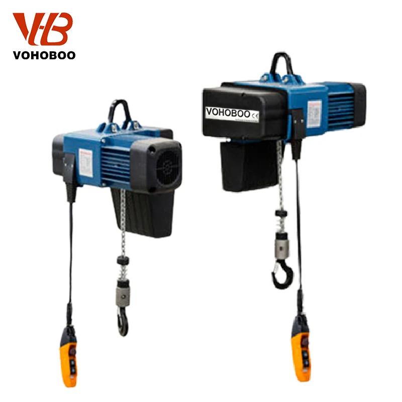 M5 Working Duty Wireless Remote Control 500kg 1ton 2ton 5Ton 10Ton Low Headroom Electric Chain Hoist With Trolley Type