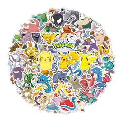 100pcs Pokemon Sticker Pack Waterproof Anime Stickers Cute Laptop Skin Kawaii Packaging DIY Phone Case Handbook Stationery