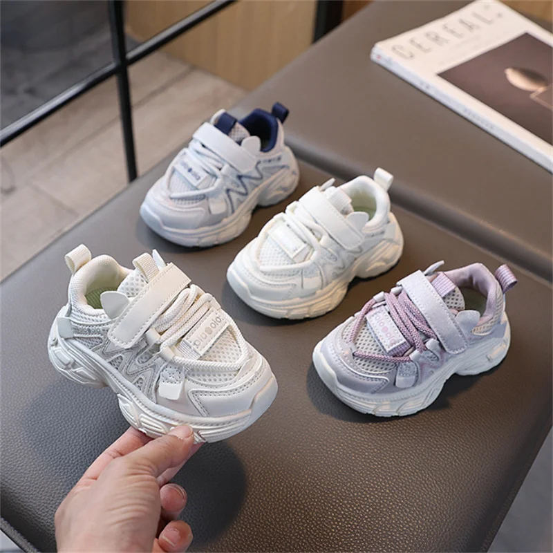 

2026 New Spring Children Shoes Mesh Breathable Kids Sport Shoes Non-slip Soft Sole Fashion Toddler Girls Boys Sneakers EU 22-31