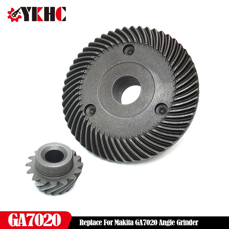 1Set Spiral Bevel Gear 53T Replace For Makita GA7020 GA 7020 Angle Grinder Accessories Spare Parts Power Tool