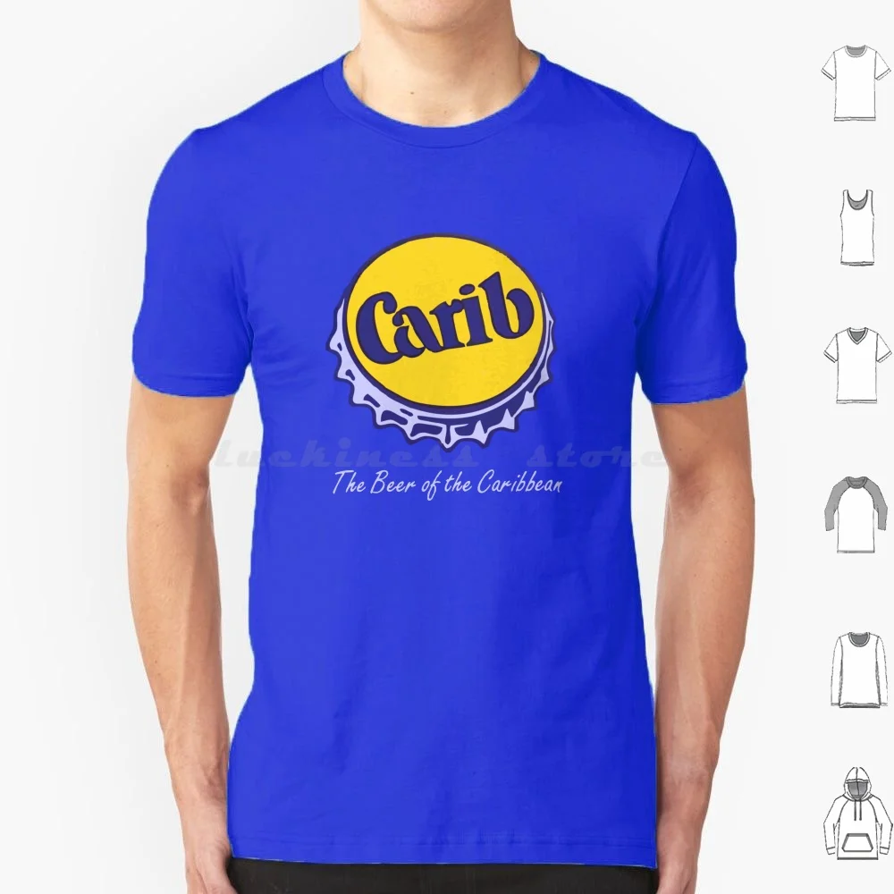 Cerveza caribada: la cerveza del Caribe camiseta tamaño grande 100% algodón cerveza Cerveza Lager Carib caribe oeste Indias