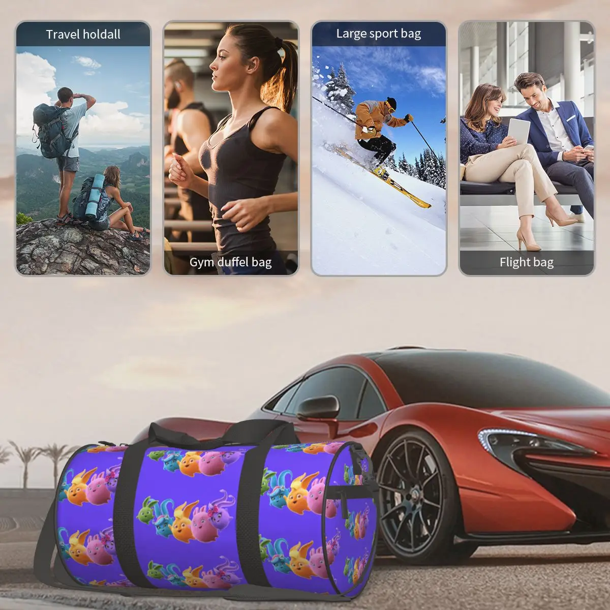 حقيبة صالة الألعاب الرياضية الكبيرة من Sunny Bunnies مقاومة للماء وحقائب سفر وحقائب اللياقة البدنية #6