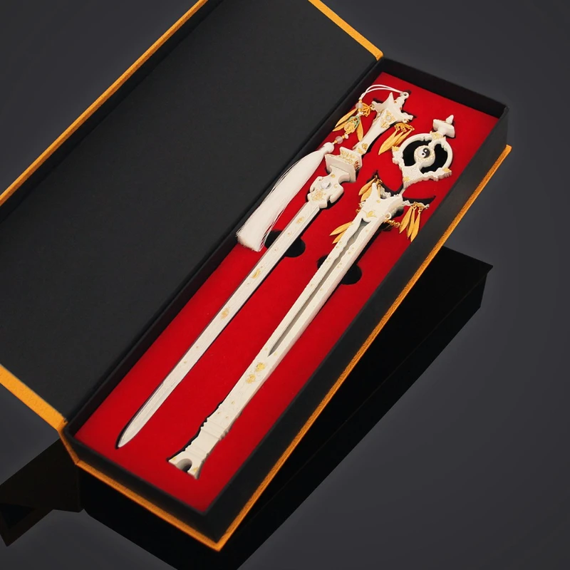 Grande épée taoïste Xiangzhi 40cm/15.74 pouces, avec gaine, modèles d'armes, épée ancienne, artisanat en métal, coffret cadeau, cadeaux de Collection de bureau
