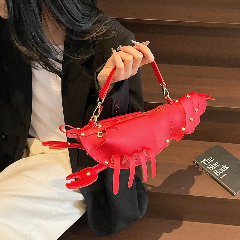 

Crossbody Bag For Women Personality Lobster Design Fun Creative Handbag Women Purse Cute Lady Girls Animal Toy Mobile Phone Bag