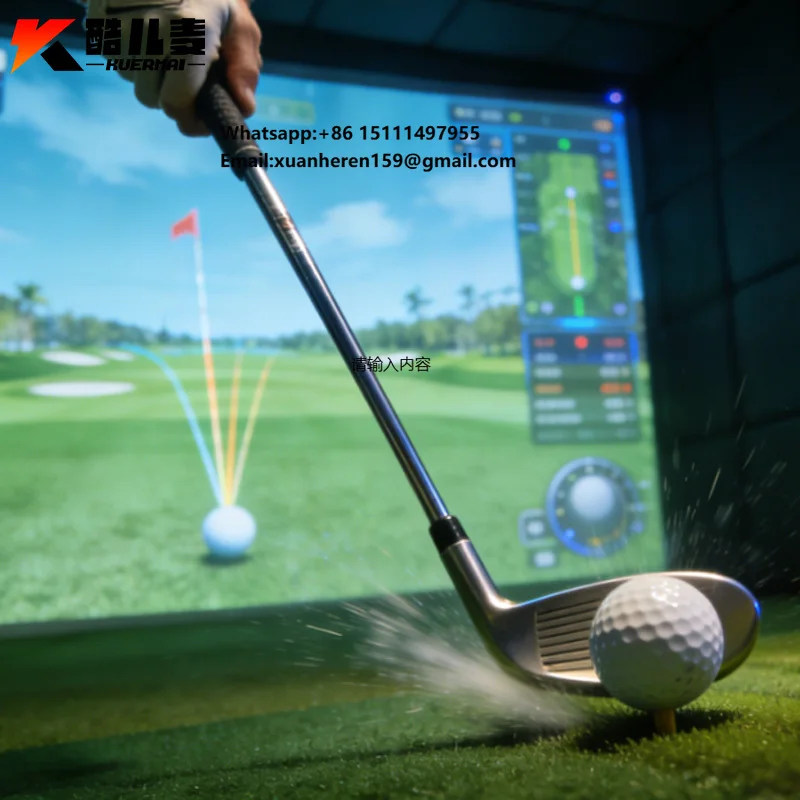 

Indoor Golf Luxury Golf Curved Impact Screen Simulator Enclosure Kits with Durable Golf 3D Impact Screen USE