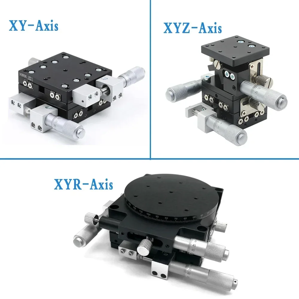 High Precision Micrometer Linear StageManual Displacement Platform XYZ Axis 40/60/90mm for Optical Equipment,Biomedical Science