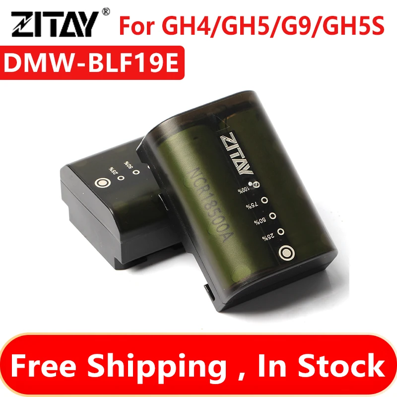 ZITAY DMW-BLF19E Camera Battery 7.2V 2040mAh  Li-Ion Lithium ion Battery For GH4/ GH5/ G9 /GH5S Camera