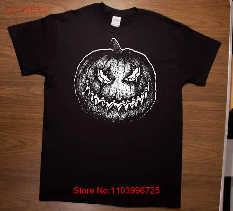 Halloween Pumpkin Occult Folklore Black Metal T-Shirt by Mike Vivisector