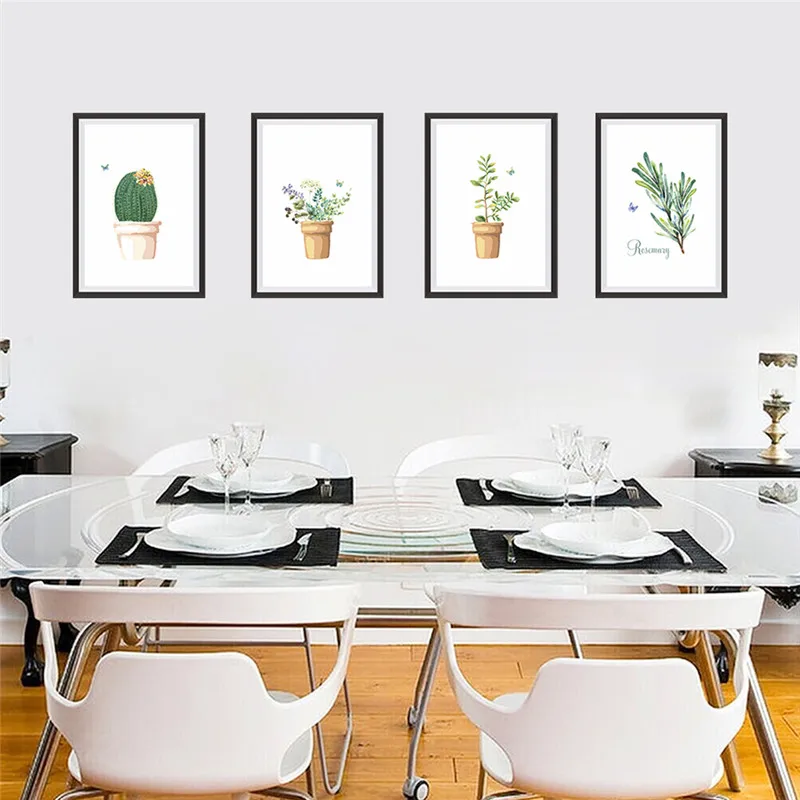 Flowerspot Photo Frame Wall Sticker For Office Bedroom Home Decoration Natural Style Mural Art Diy Wall Decal