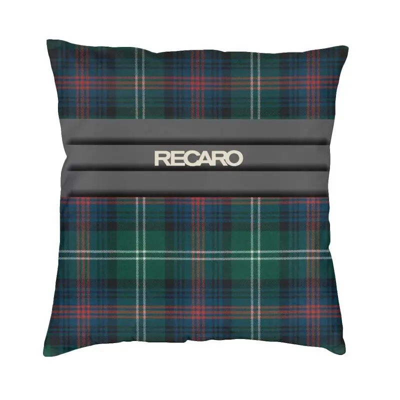 Luxury Scottish Tartan Plaid Recaros Throw Pillow Case Home Decorative Custom Square Cushion Cover 45x45 Pillowcover for Sofa