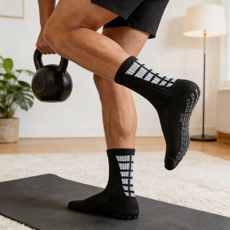 Towel Bottom Grip Socks Breathable For Men Women Athletic Running Tennis Soccer