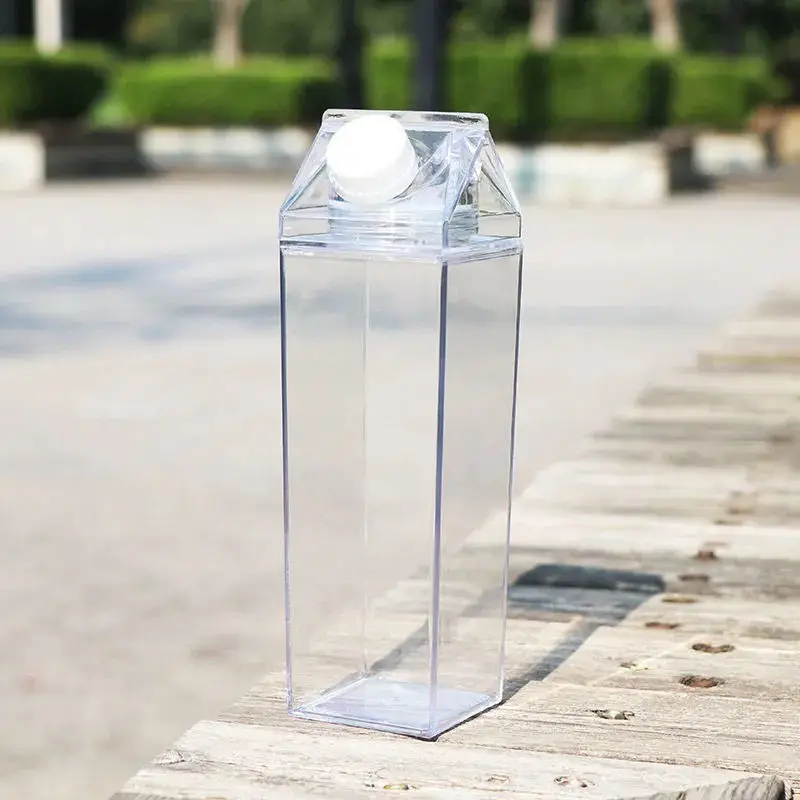 500/1000ml Water-Bottle Outdoor Drinking Jug Large Capacity Juice Tea Cup Transparent Milk Bottle Portable Plastic Bottle