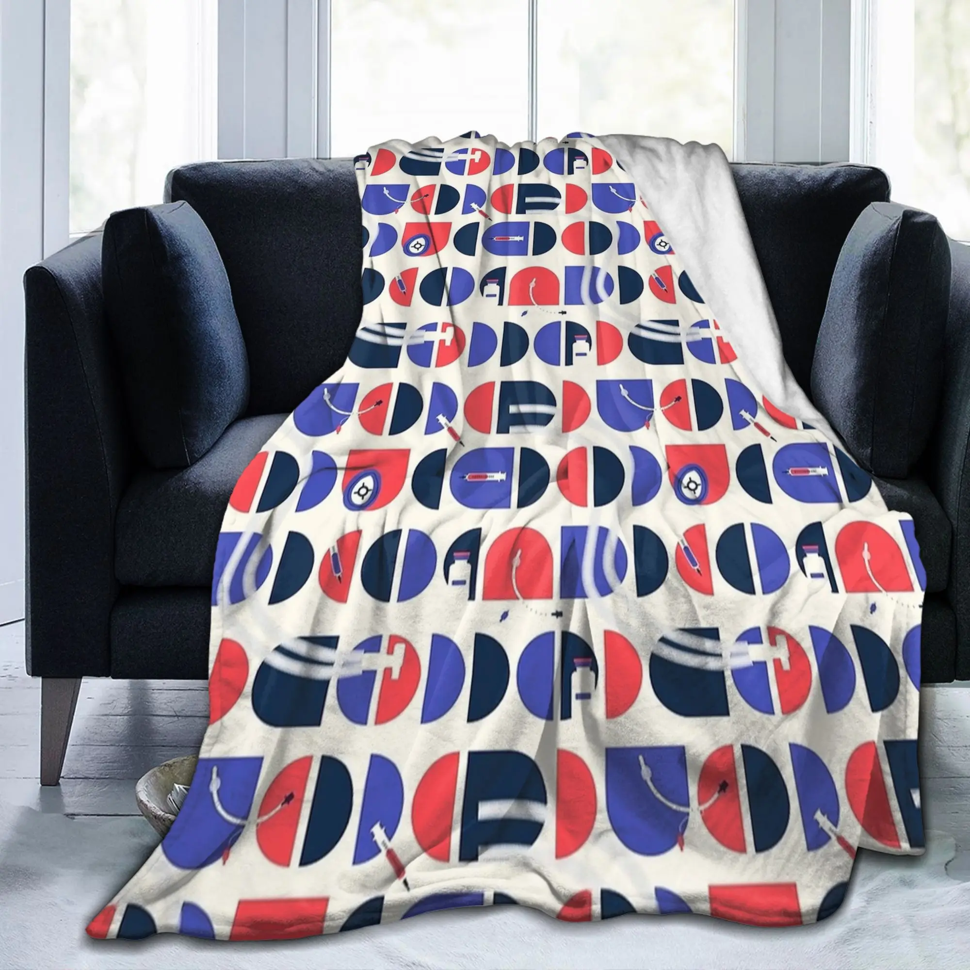 Anesthesia Anesthesiology Medical Knitted Blanket Flannel Anesthetist Warm Throw Blankets for Bedding TravelPortable