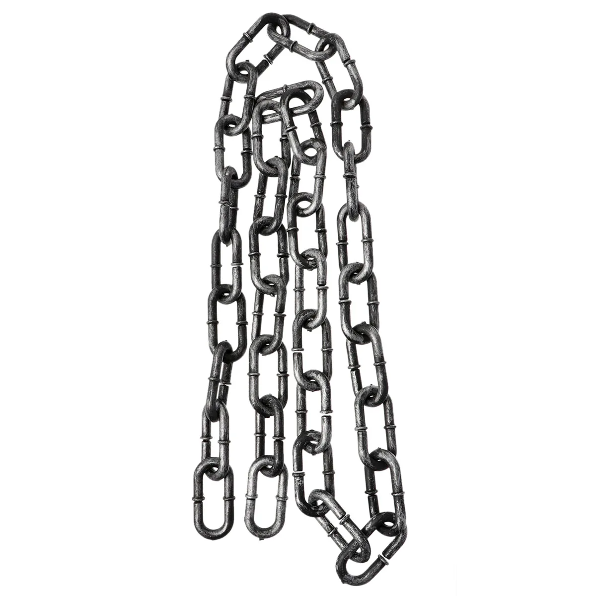 

1pc Simulated Rusty Iron Chain 1M Golden Small Size Plastic Fetter Prop Lightweight Halloween Costume Decorative