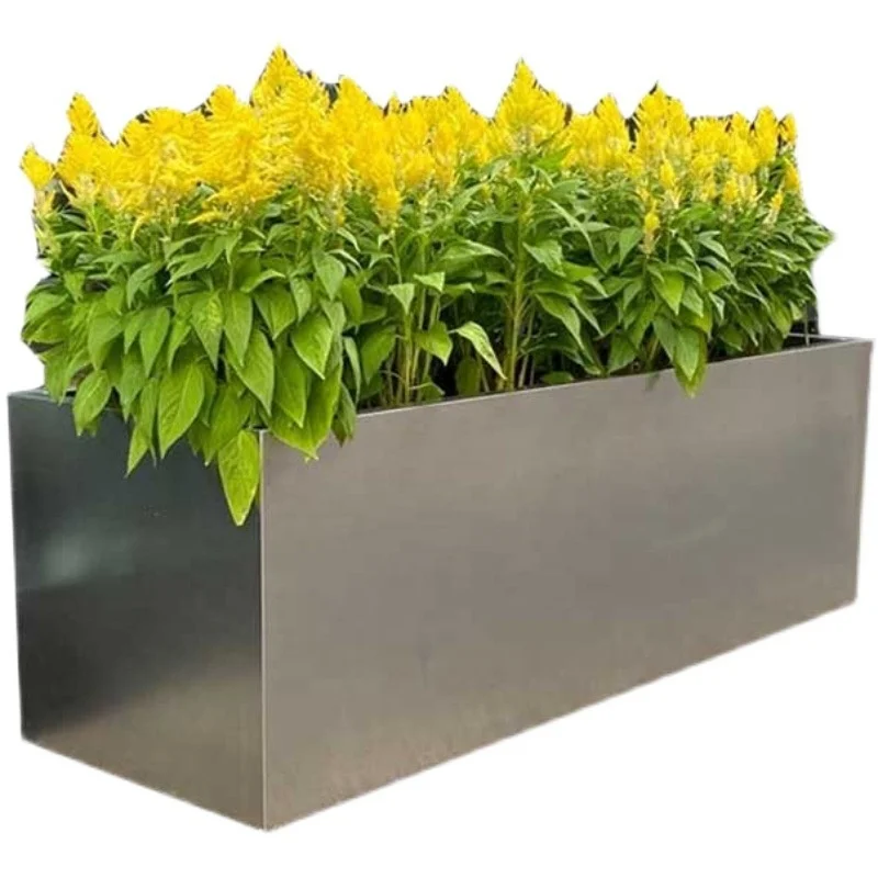 Customizable Indoor Stainless Steel Flower Pot Mobile Planter Mold with Stamping Process Painting Finish
