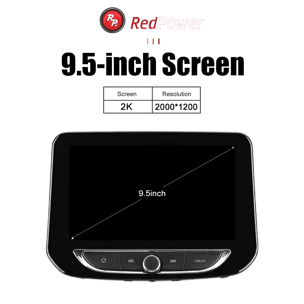 Car Radio 2K redpower HiFi for Chevrolet  Orlando 2018-2023 9.5 inch Car DVD Radio Android DVD player screen