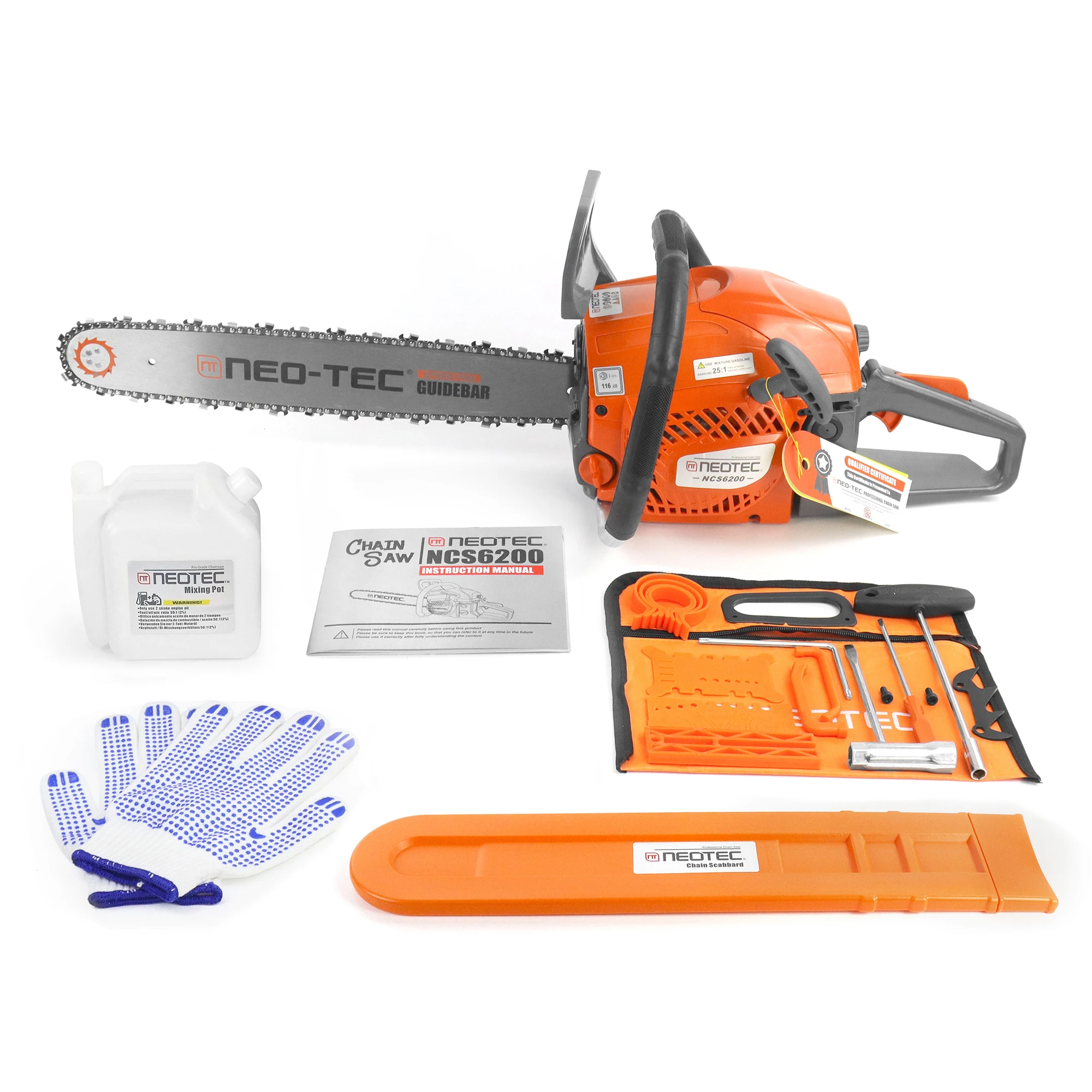 Neotec 62cc Wood Cutting Tools Gasoline Chainsaw With 20in Bar And Chain 260 026 Gasoline Chainsaw