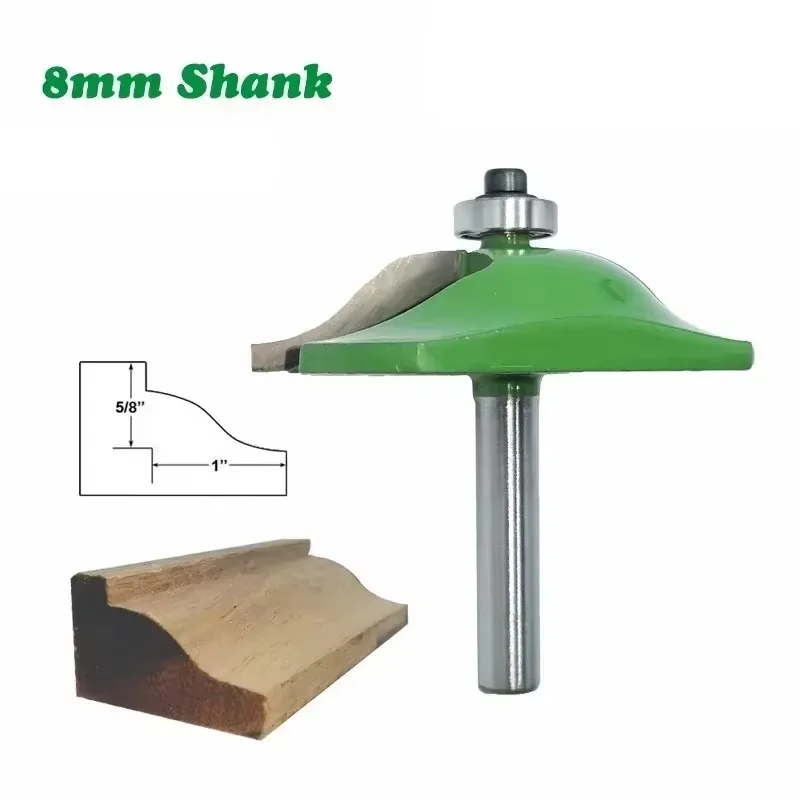 

1 шт., 8 мм, фреза с хвостовиком, резьба по дереву, 2/2 дюйма, фреза с приподнятой панелью, фреза для двери, окна, бухты, деревообработка